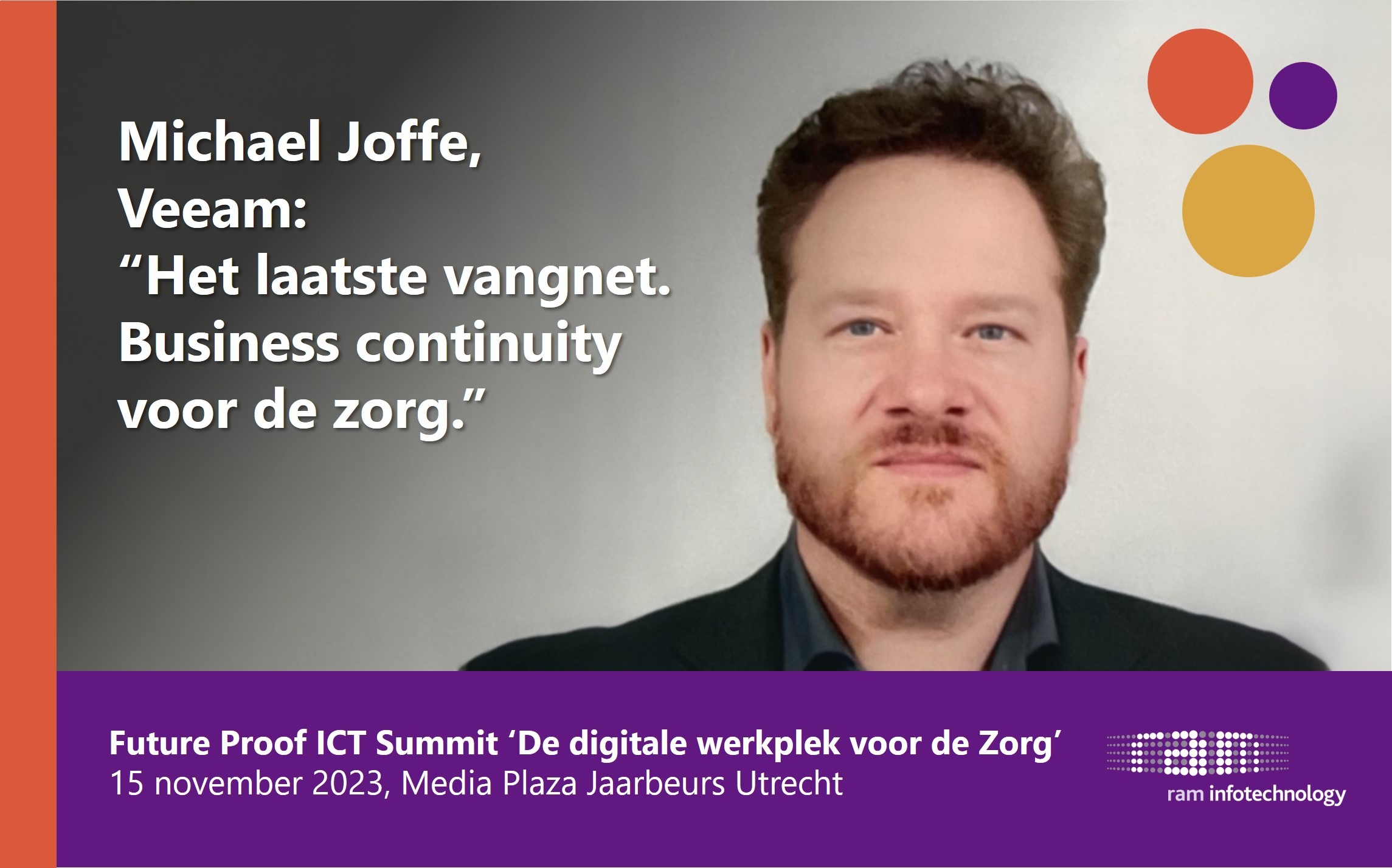 Michael Joffe, Veeam, over veilige backups voor zorgorganisaties