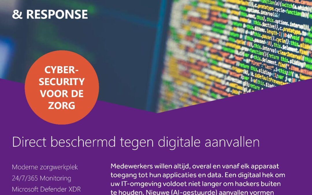 Managed Detection & Response voor de Zorg